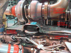 Diesel Engine Exhaust Heat Shield