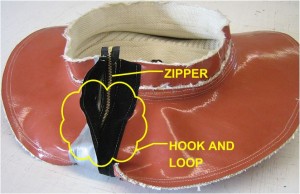 zipper and hook and loop